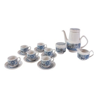 Vintage Tea Set from Raul da Bernarda, Alcobaça, Portugal, 1970s, Set of 9 For Sale