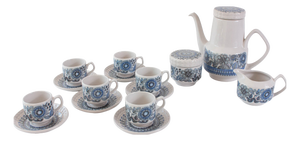 Vintage Tea Set from Raul da Bernarda, Alcobaça, Portugal, 1970s, Set of 9