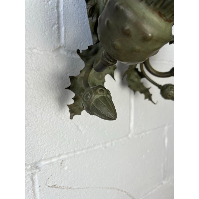 Bronze Lion Sconces For Sale - Image 10 of 12