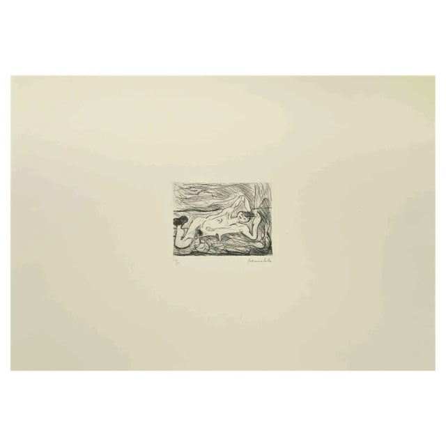 Nazareno Gattamenata, Nude, Etching, 1970s For Sale