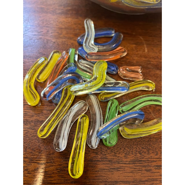1970s 1970s Murano Squiggle Wiggle Glass Drops Set of 40 For Sale - Image 5 of 5