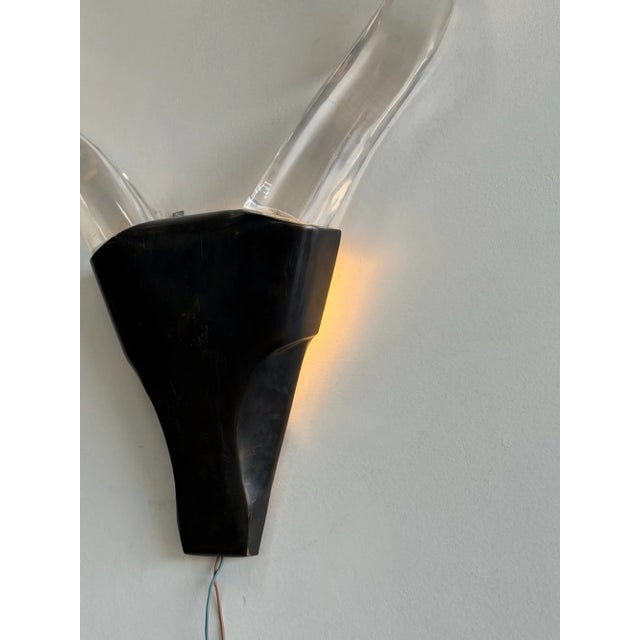 1970s Antelope Head Light Sculptures - a Pair For Sale - Image 13 of 18