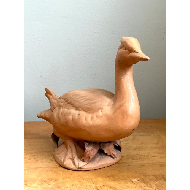 Rustic Vintage Italian Terracotta Duck For Sale - Image 3 of 12