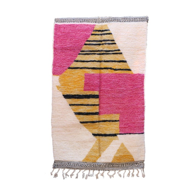 Textile Moroccan Contemporary Rug - 5'1" X 8'2" Ft For Sale - Image 7 of 7