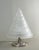 Metal French Art Deco Table Lamp by Marius Sabino - 1930s Stepped Conical Frosted Glass For Sale - Image 7 of 11