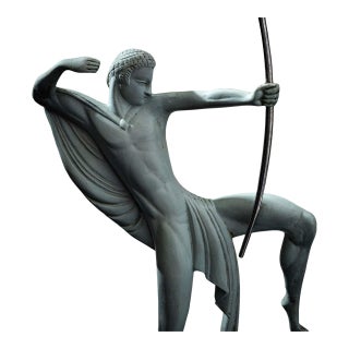 Early 20th Century Art Deco Bronze Sculpture of an Archer by Michel Decoux (1837-1924), France. For Sale