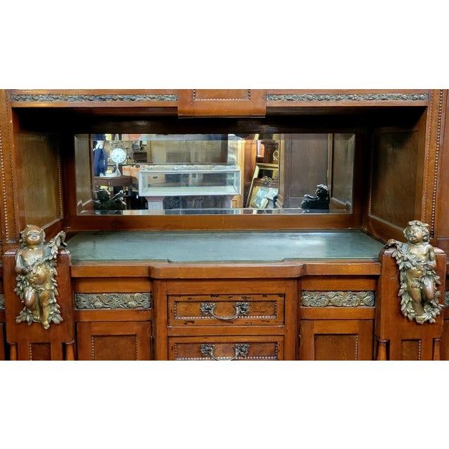 Antique Art Nouveau Display Cabinet with Putti, 1900s For Sale - Image 3 of 8