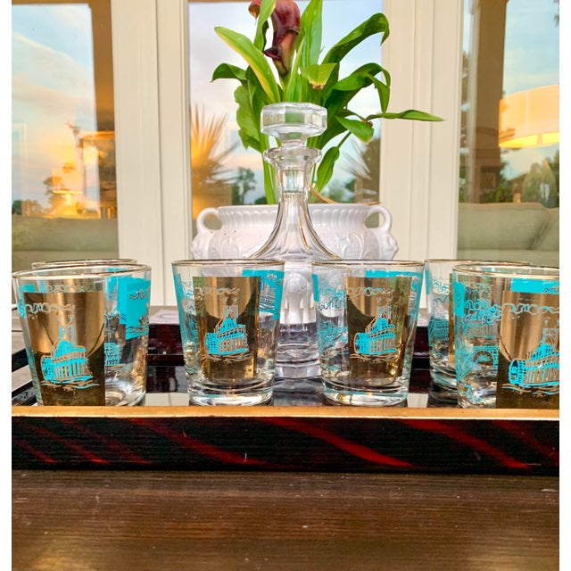 Mid 19th Century Libbey Steamboat Double Old Fashioned Glasses Set of 6 Chairish