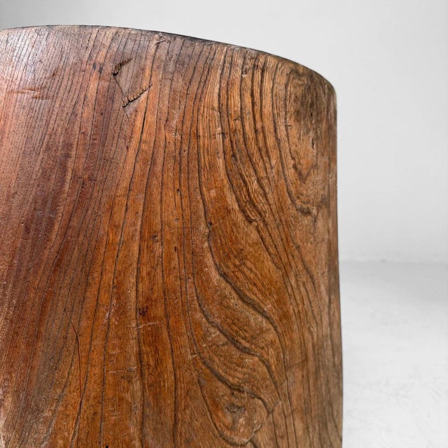 Japanese Wooden Usu Rice Mortar, 1920s For Sale - Image 14 of 18