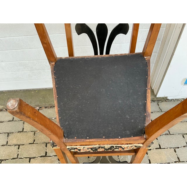 Pair of Antique Inlaid Biedermeier Side Chairs For Sale - Image 12 of 12