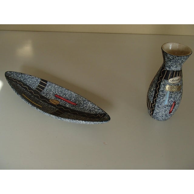 Ceramic Bowl & Vase from Scheurich, 1950s, Set of 2 For Sale - Image 16 of 16
