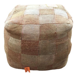 1960s ‘Pouffe’ Ottoman Made From Vintage Turkish Rugs For Sale