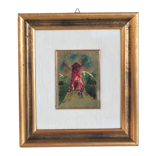 Small Mill Print in Gold Leaf, 1984 For Sale