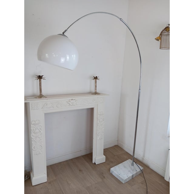 Agemob Chrome Arc Floor Lamp, 1970s For Sale - Image 11 of 16