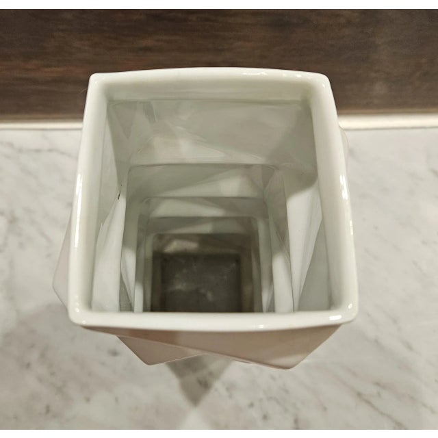 Hutscheneruther Vintage Rosenthal/Hutschenreuther "Archais" Mid-Century Modern White Vase For Sale - Image 4 of 12