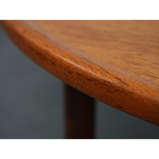Scandinavian Modern Round Teak Coffee Table, Denmark, 1960s For Sale - Image 6 of 9