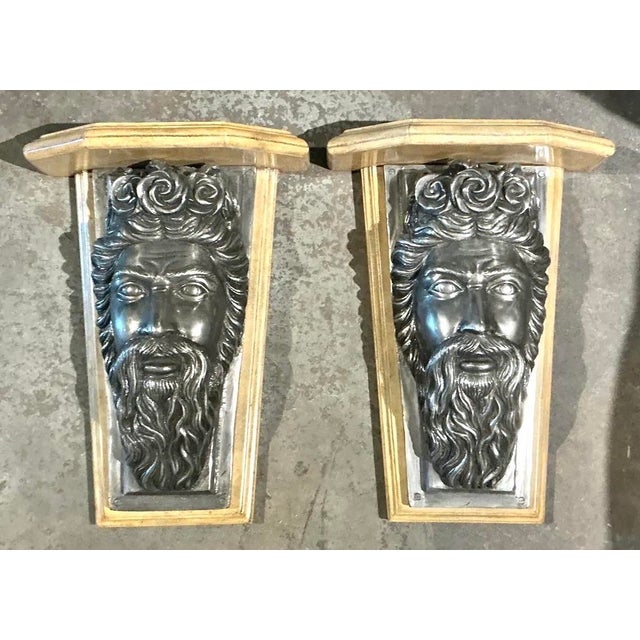 Vintage Maitland Smith Neptune Brackets - A Pair For Sale In West Palm - Image 6 of 12