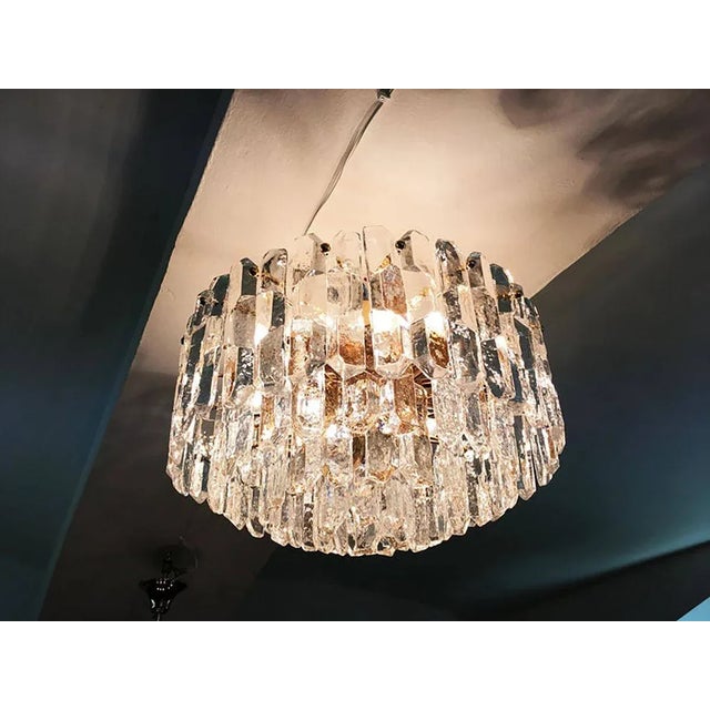Gold Large Glass Flush Mount Palazzo Ceiling Lamp by J. T. Kalmar, 1970s For Sale - Image 8 of 11