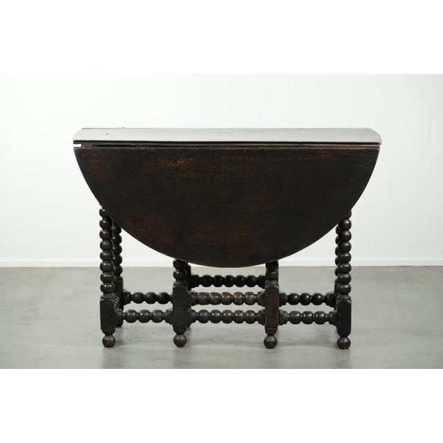 Antique English Oak Gateleg Table, 1800s For Sale - Image 5 of 17