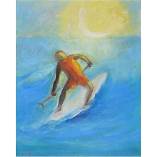 Roberto Cuccaro, The Surfer, Oil on Canvas For Sale
