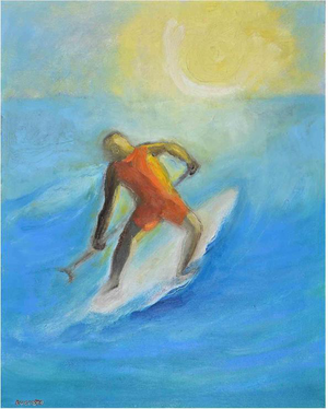 Roberto Cuccaro, The Surfer, Oil on Canvas