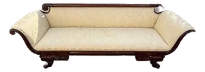 American Empire Carved Wood Frame Sofa