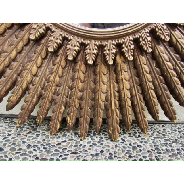 1970s Vintage Sunburst Mirror For Sale - Image 5 of 14