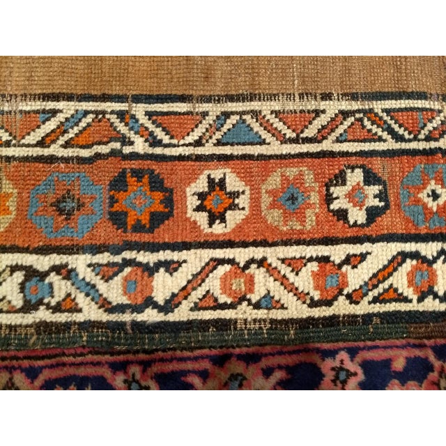 Antique 19th C. Kurdish Camelhair Runner Rug, Hand-Knotted Geometric Pattern, 4x12, Camelhair & Ivory For Sale - Image 15 of 15