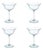 Apéritif 4-Piece Set Summer Cocktail Coupe Glasses, Sapphire For Sale