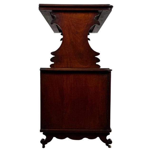 19th Century Antique English Mahogany Cupboard with Cabriole Legs For Sale - Image 4 of 11