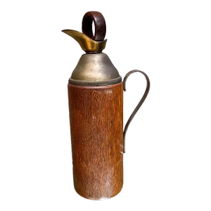 1950s Aldo Tura Carafe Pitcher Teakwood and Brass Italy