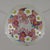 Metal Loys Lucha French Art Deco Pendant Light 1930s - Enameled Pink Floral Bowl For Sale - Image 7 of 13