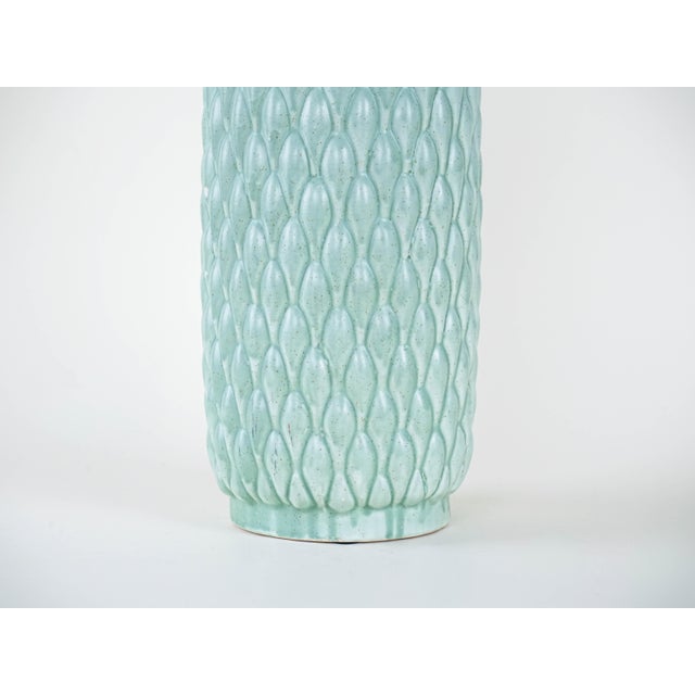 Ceramic Italian Mint Green Ceramic Vase, 1960s For Sale - Image 7 of 9