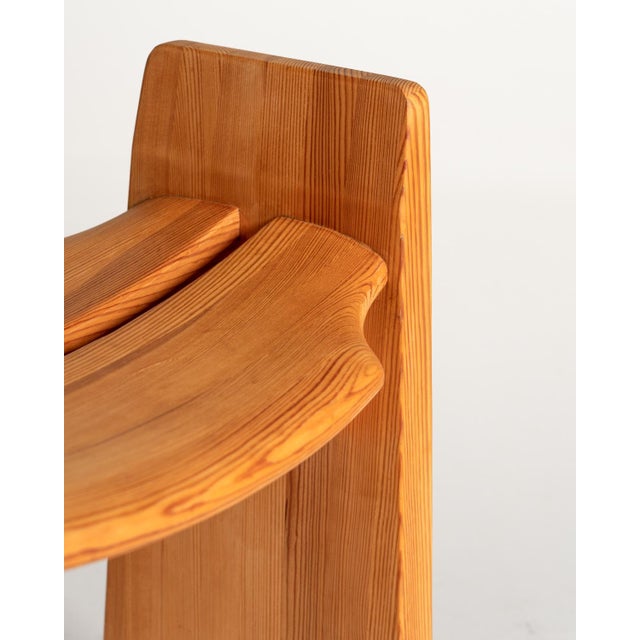 Jonte Stool in Pine by Gilbert Marklund for Furusnickarn Ab, Sweden, 1969 For Sale - Image 6 of 8