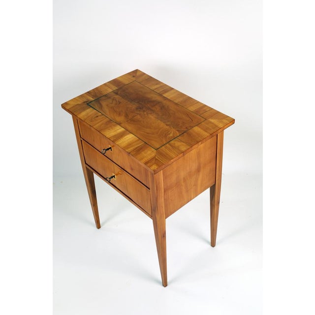 Brown Antique Biedermeier Side Table in Cherry Wood, 1830 For Sale - Image 8 of 14