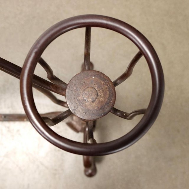 Liberty Fireplace Andiron in Wrought Iron For Sale - Image 4 of 8