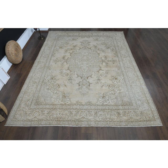 Vintage Persian Hand-Knotted area rug is a semi-antique vintage area rug. The '70s Eastern region of Anatolian's unique...