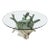 Mid-Century Modern Driftwood Center Table Round Glass Top For Sale