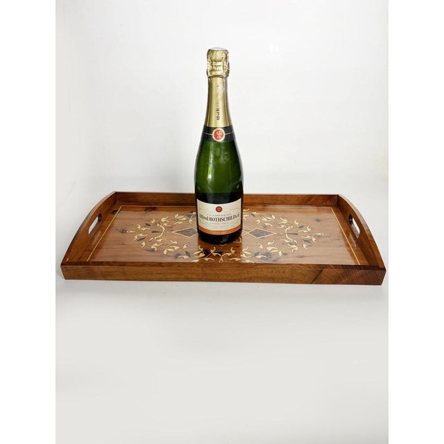 French Provincial Style Wooden Tray, 1950s For Sale - Image 4 of 13