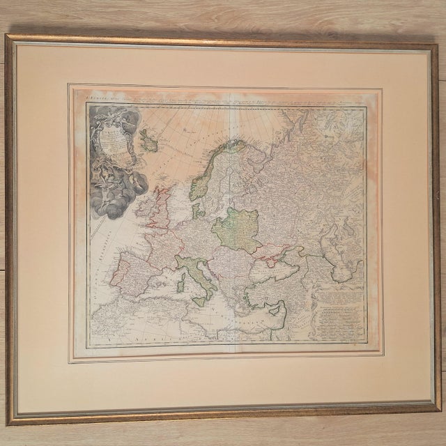 Mid 18th Century Antique Geological World Map by Johann Matthias Hasio, 1743 For Sale - Image 5 of 13