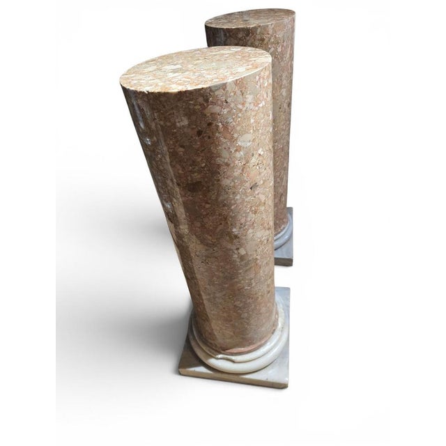 Breccia Marble Columns, 1780s, Set of 2 For Sale - Image 9 of 12