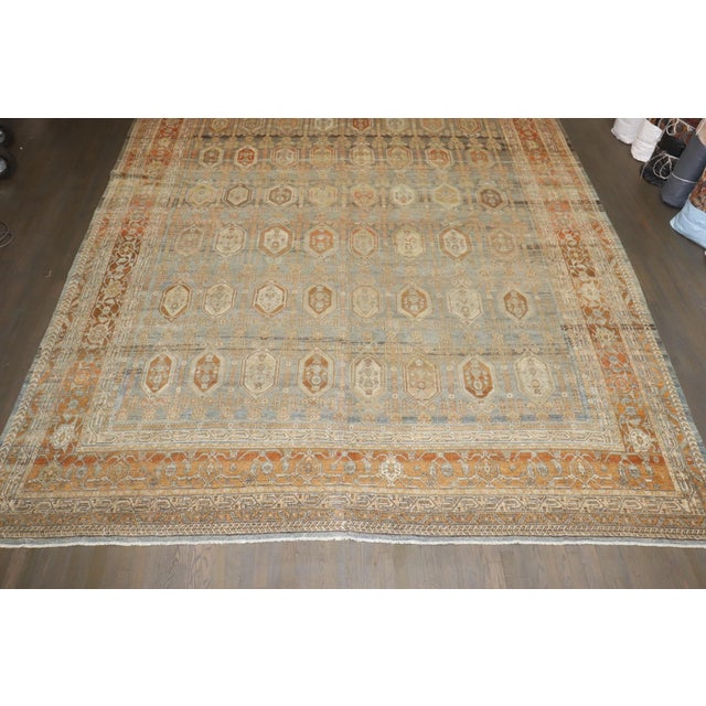 Persian Oversize Caramel Tone Persian Bibikabad Rug no. j4422 For Sale - Image 3 of 16