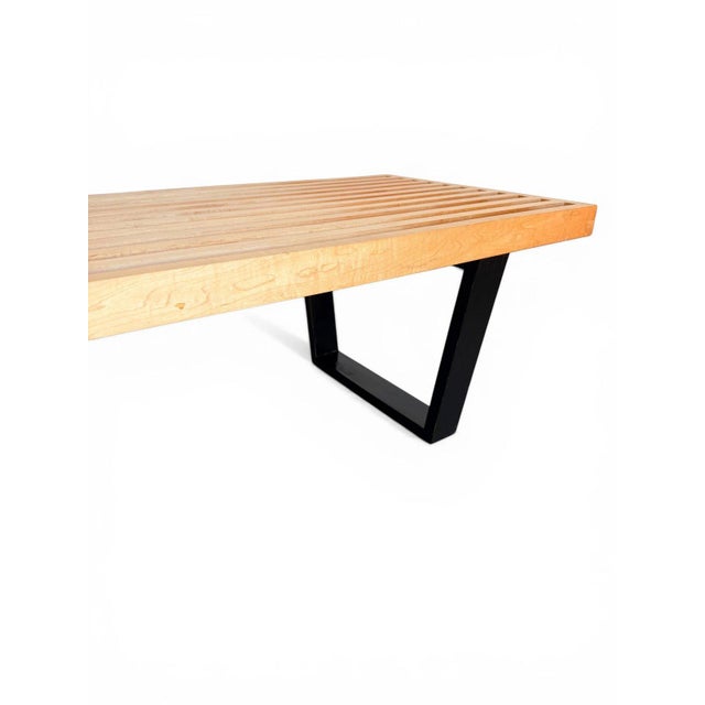 Wood Late 20th Century Authentic Herman Miller Slated Bench /Coffee Table For Sale - Image 7 of 13