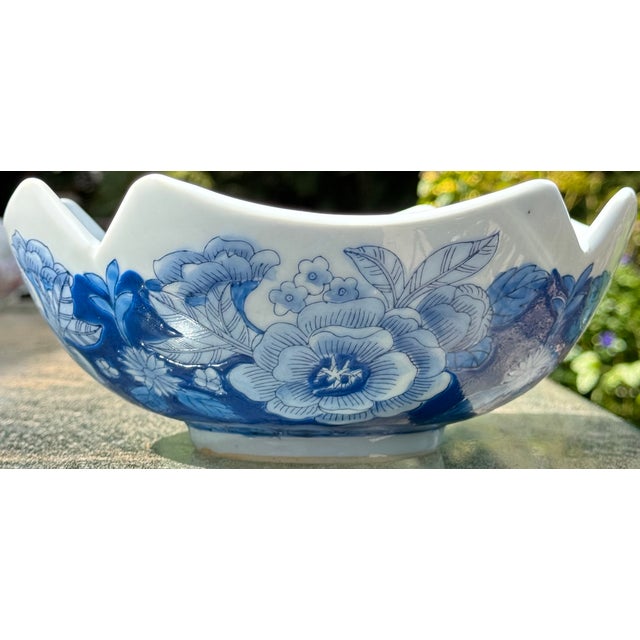 Here is an Imari decorative bowl in a stunning vibrant azure / lapis blue and white. These colors bring a calm contentment...