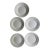 1950s Set of Five (5) Royal Crownford Wheat Ironstone 8” Plates, Made in England, Embossed White Ironstone Dinnerware For Sale