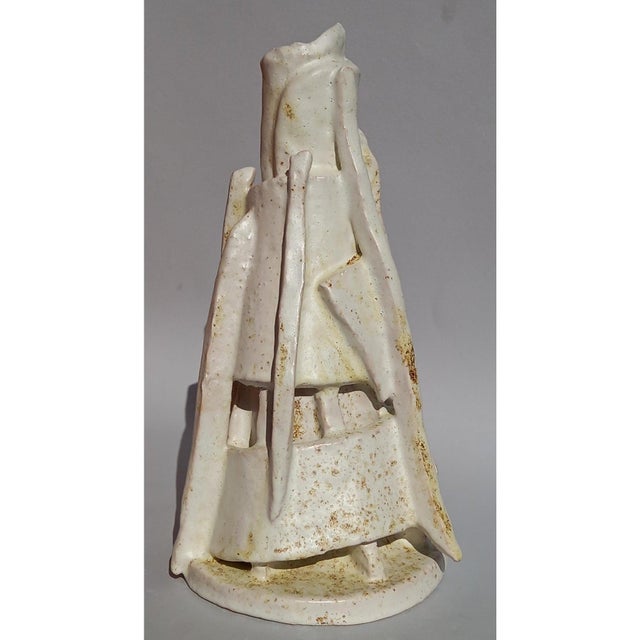 Ceramic 'Tatline' Contemporary Architectural Ceramic Sculpture Vase / Lamp by Diane Grant For Sale - Image 7 of 11