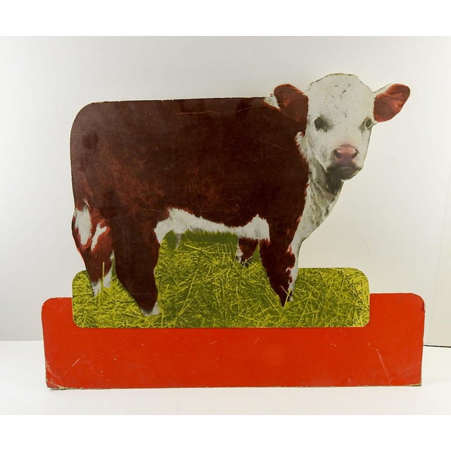 Vintage Feed Store Counter Display of Hereford Calf Chairish