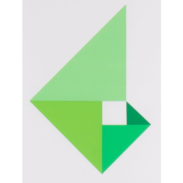 A 1995 serigraph print, titled "Konstruktion and Intuition," by the German artist Anton Stankowski (1906-1998). This print...