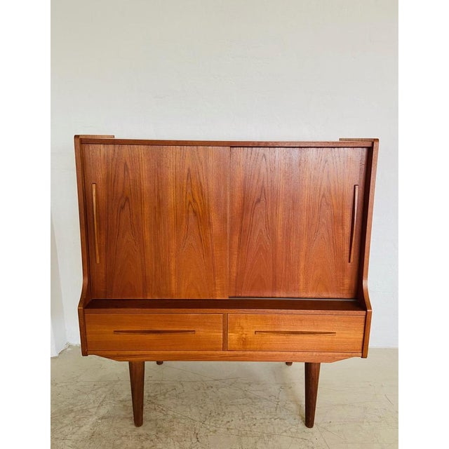 Mid-Century Danish Teak Bar Cabinet, 1960 For Sale - Image 3 of 18