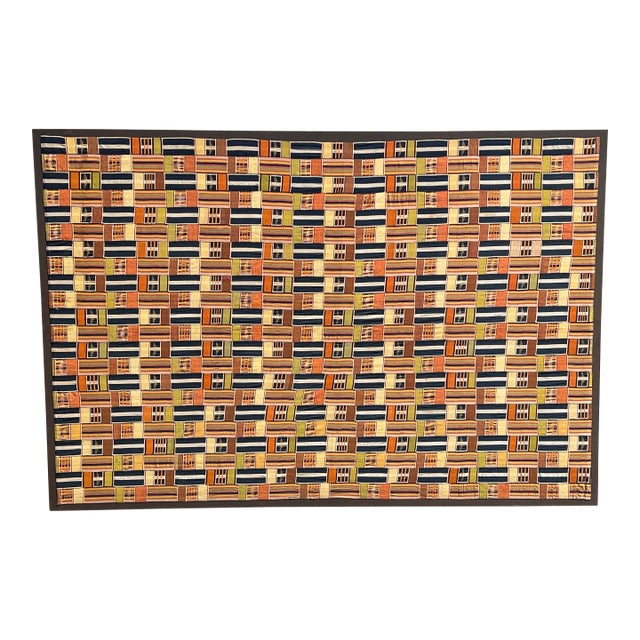 Authentic Antique African Ewe Kente Hanging Textile Artwork - 112” X 76” For Sale